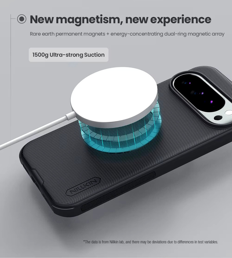 Nillkin Frosted Shield Ultradünne Magnetische Schutzhülle für Google Pixel 10 Pro XL, 10 Pro, 10, 9 Pro XL, 9 Pro, 9 5G in Schwarz - Bild 5