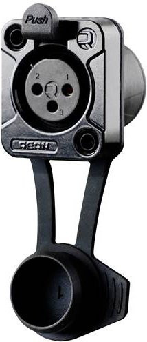 Rean XLR-Steckverbinder Buchse AV RRX3F-Z-012-1 Einbau Polzahl 3 Schwarz - Bild 1