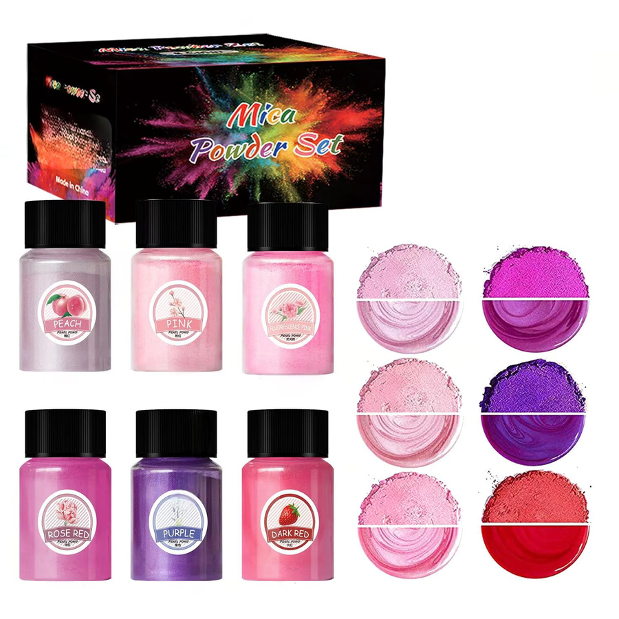 Aurora Mermaid Chrome Nagelpulver, 6 Farben, Weiße Perle, Schimmernd - Bild 1