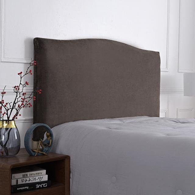 Yiran Furniture Queen-Kopfteilbezug aus Samt, elastisch und waschbar, Breite: 220 cm, Höhe: 65-75 cm - Bild 1