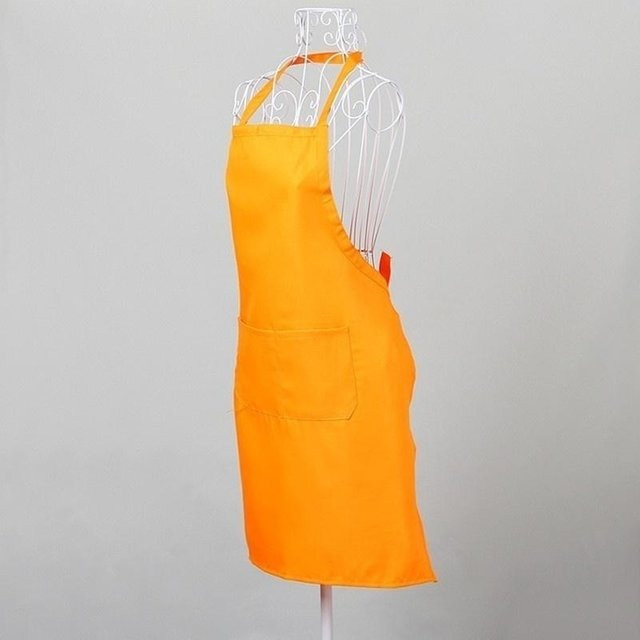 Schürze mit Taschen von familylife02 in Orange aus Baumwoll-Polyester-Mischung für Profis in Küche und Restaurant - Bild 1