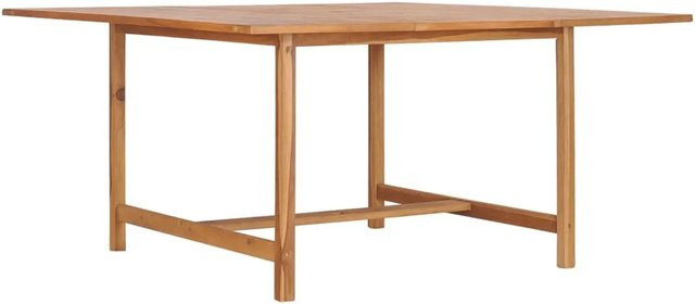 vidaXL Gartentisch aus Teakholz in Braun, B/T/H: 150 x 150 x 76 cm - Bild 1
