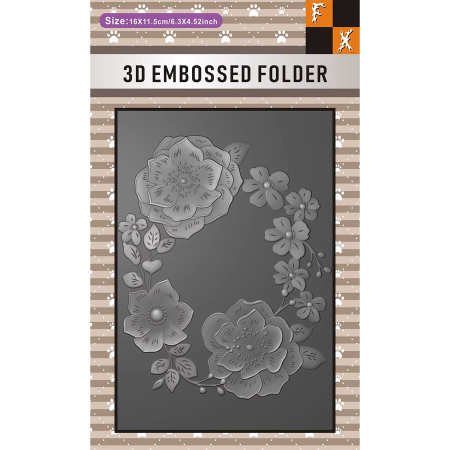Ruihan 3D-geprägte Feile mit weißem Kunststoff-Texturmuster für DIY-Sammelalben - Bild 2