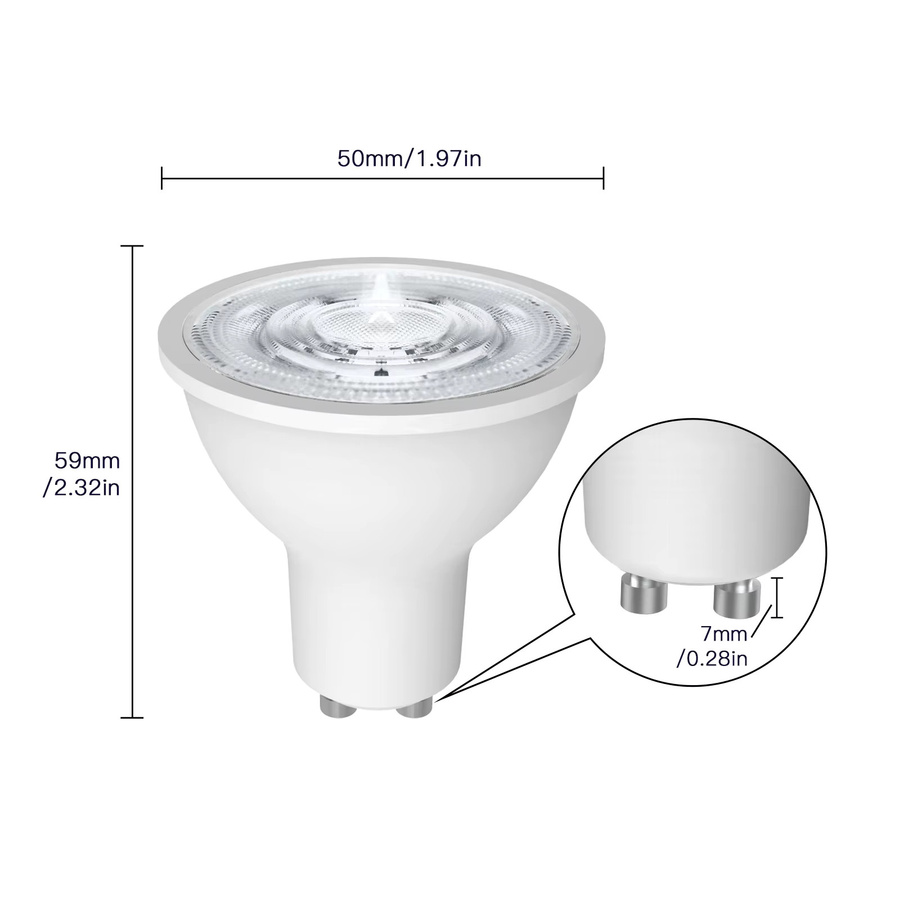 Moes Smart LED Lampe GU10 RGBW mit Tuya ZigBee und WLAN, 5W dimmbar, kompatibel mit Alexa und Google Assistant, Weiß/Mehrfarbig - Bild 4