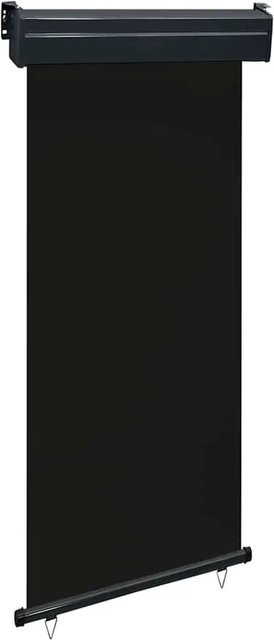 Furnicato Balkon-Seitenmarkise aus Polyester in Schwarz, B: 105 cm, H: 250 cm - Bild 1