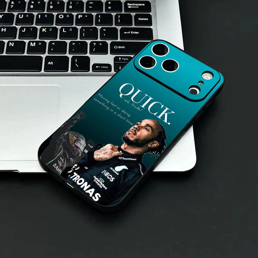 Lewis Racer Hamilton Handyhülle für Apple iPhone 12-17 Air Plus Pro Max in Multicolour und Schwarz - Bild 3
