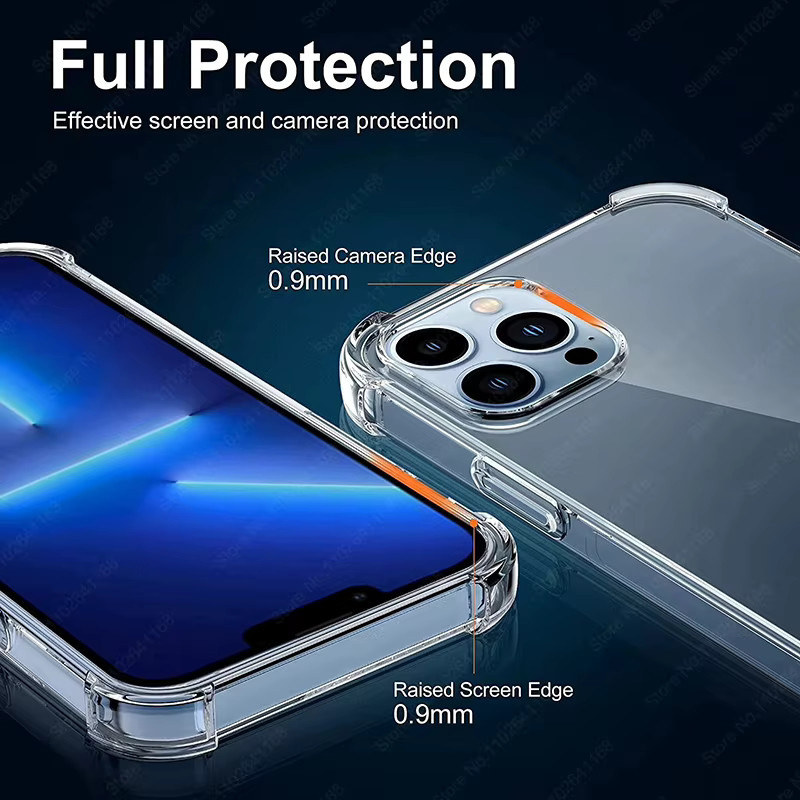 Original Clear Protector stoßfeste transparente Silikon-Hülle für iPhone 11 bis 17 Pro Max Plus - Bild 3
