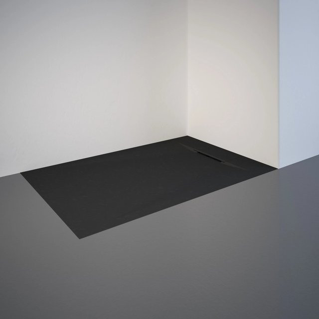 Schulte Duschwanne DWM-Tec aus Mineralguss, rechteckig, Anthrazit, B/T: 120 x 80 cm - Bild 1