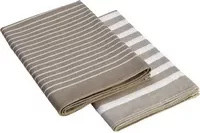 2er Pack memo Geschirrtücher aus Bio-Baumwolle, gestreift, grau/weiß, B/H: 50 x 70 cm - Bild 1