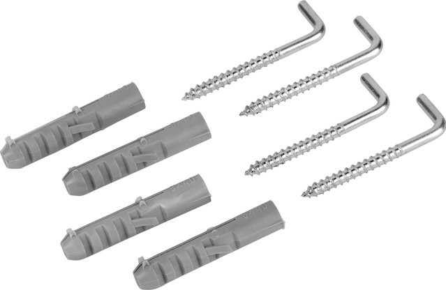 LUX-TOOLS Spreizdübel mit Winkelhaken aus Nylon, verzinkt, Farbe: Silber, Durchmesser: 8 mm, Länge: 40 mm, 4 Stück - Bild 1