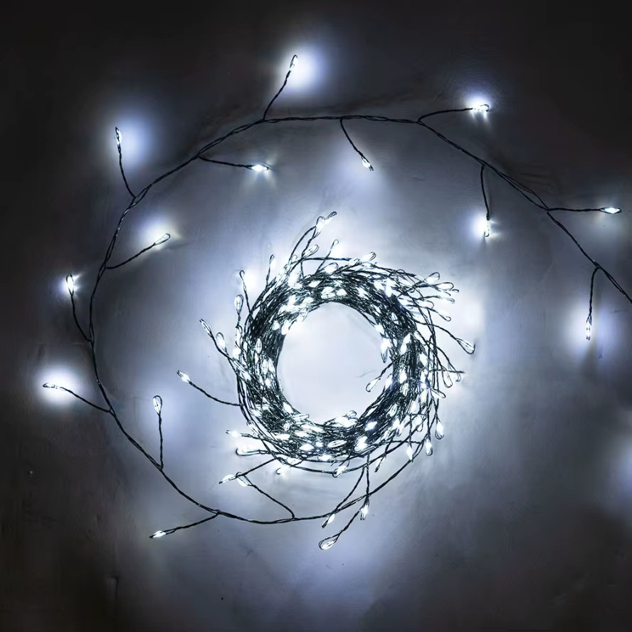 KIKIELF LED Feuerwerkskörper Lichterkette in Weiß für Weihnachten und Silvester zur Dekoration von Terrasse und Haus - Bild 4