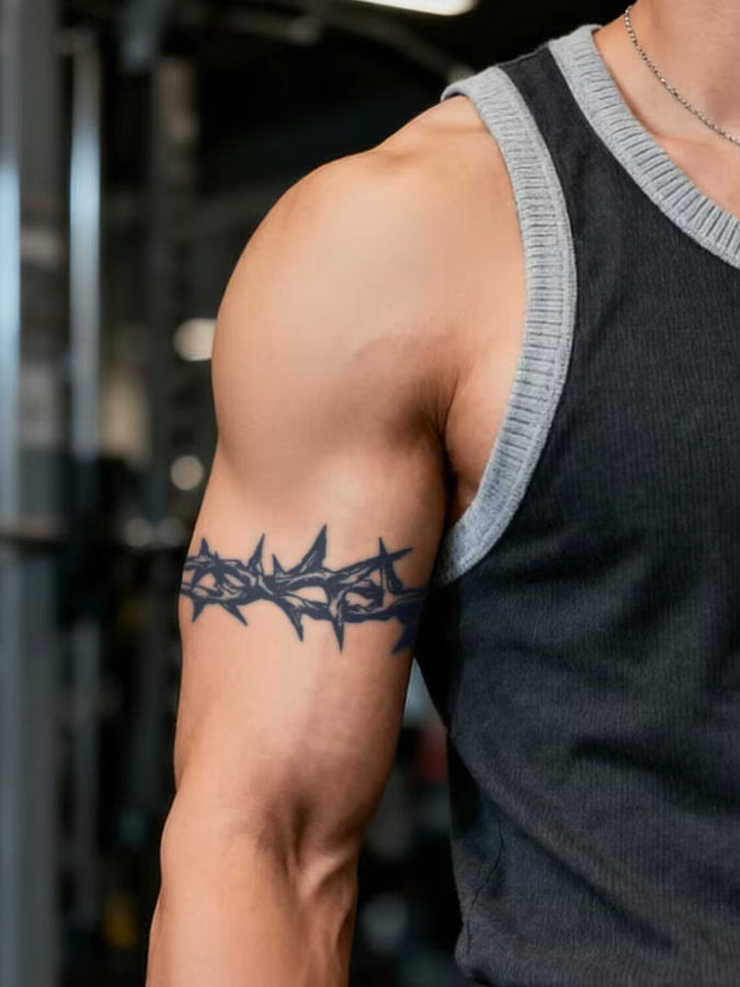 Thorn Tattoo-Aufkleber Thorn Armband, wasserfest, Unisex - Bild 6