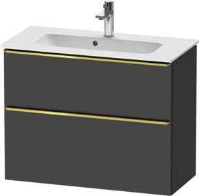 Duravit Waschtischunterschrank D-Neo Compact, grau glänzend, wandhängend, B/T/H: 81 x 37,2 x 62,5 cm - Bild 1