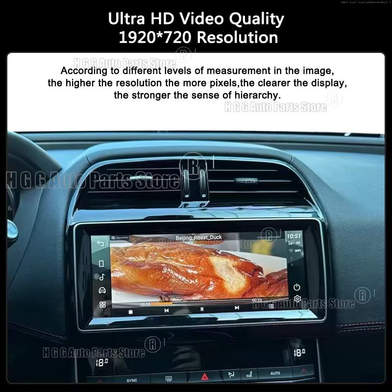 YANFU Android 15 Autoradio mit 10,25 Zoll Display für Jaguar XE XEL F-PACE 2016-2020 inklusive GPS, CarPlay und Multimedia-Videoplayer in Schwarz - Bild 6