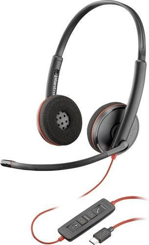 HP Poly Blackwire C3220 On-Ear Headset kabelgebunden Stereo Schwarz mit USB-A und USB-C Anschluss - Bild 1