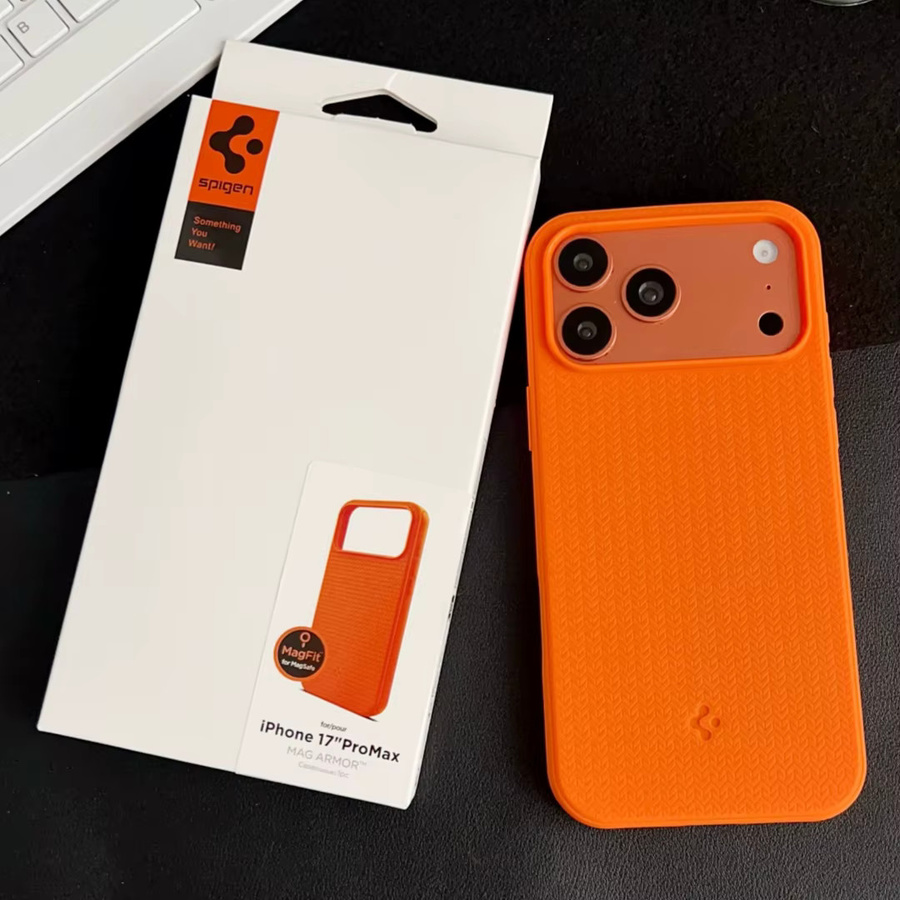 Spigen Liquid Air Magnetische TPU-Hülle für iPhone kompatibel mit MagSafe in Orange - Bild 3