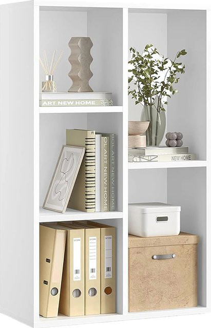 Songmics Bücherregal Custos mit 5 Fächern in Weiß - Bild 1
