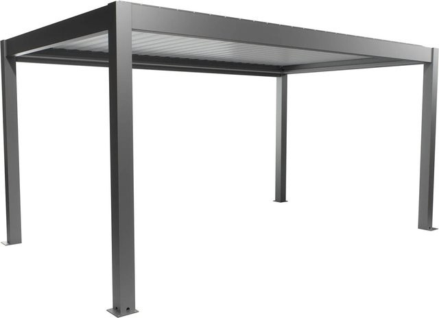 Biohort Pergola Lamellenüberdachung in Quarzgrau-Metallic und Weiß mit B: 5 m, T: 3 m - Bild 1