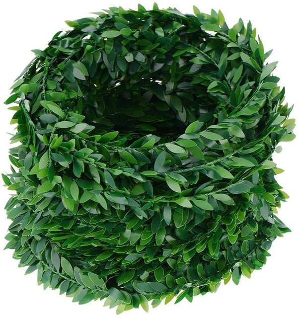 12er Set Künstliche Glyzinien und Efeu Girlanden von Yiran Furniture in Grün für Dekoration im Garten oder bei Hochzeiten und Weihnachten - Bild 1