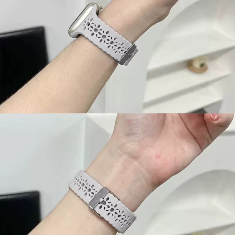 JBAILI Uhrenarmband Silikon, Schwarz, Unisex - Bild 6