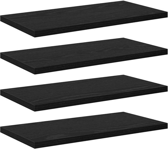 vidaXL Regalbrett Set aus 4 Stück in Schwarz aus Holzwerkstoff B: 40 cm, T: 20 cm, H: 1,5 cm - Bild 1