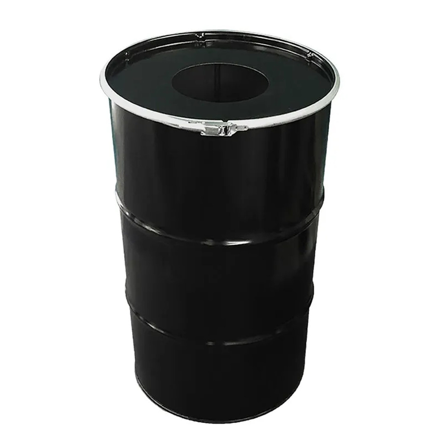 PROREGAL Abfalltonne aus Metall mit Einwurföffnung, Schwarz, Volumen: 120 Liter, H x B x T: 82 x 49 x 49 cm - Bild 2
