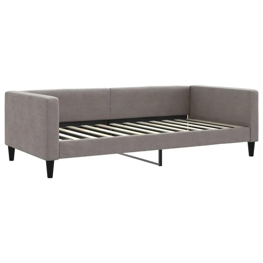 vidaXL Tagesbett in Taupe mit Schlaffunktion und Armlehnen, Polsterbett aus Stoff und Schaumstoff, B/T/H: 223 x 100-120 x 68 cm - Bild 2