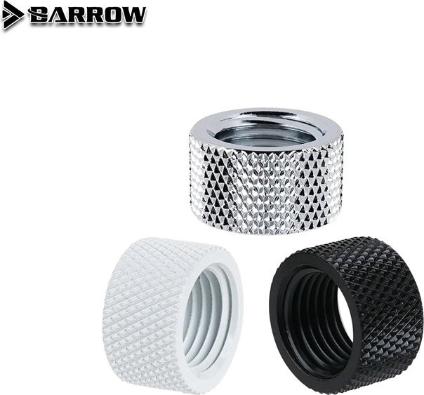 Barrow Wasserkühlung Extender Fitting TBZT-A10 G1/4 Buchse auf Buchse 10,5 mm in Silber - Bild 1