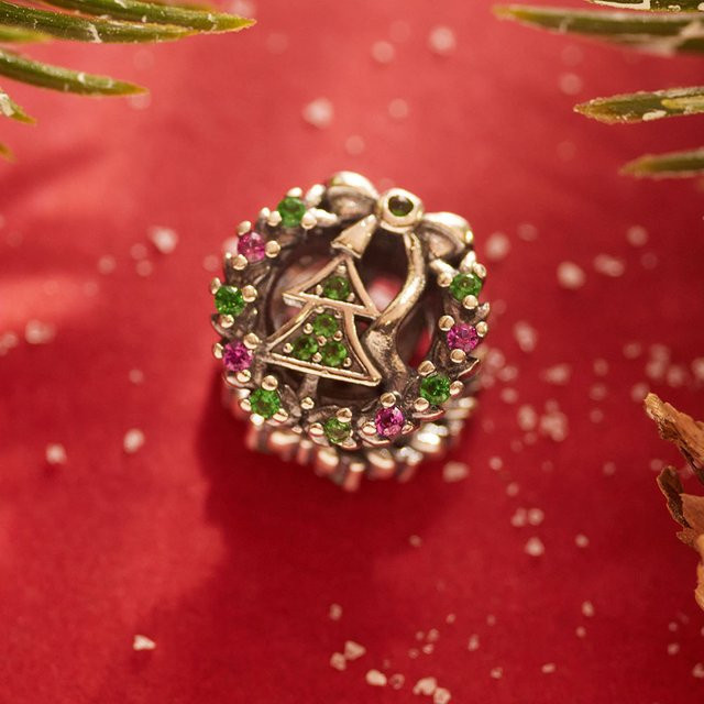 Charm Weihnachtsanhänger, 925 Silber, Perle, Unisex - Bild 1