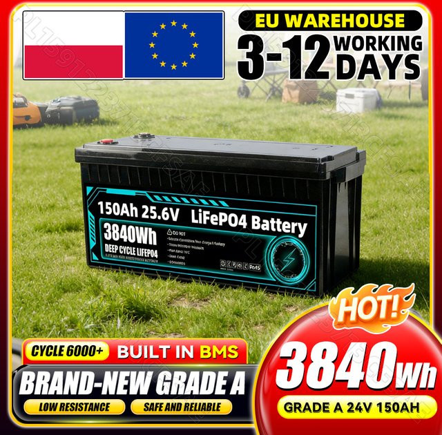 Sicksun 24V 150Ah LiFePO4 Lithium-Batterie mit integriertem BMS für Wohnmobile, Solar und Marine - Bild 1