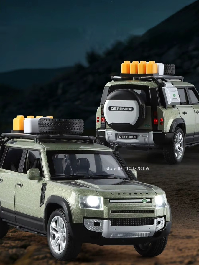 RMZ city Defender 110 Range Rover Geländewagen, Spielzeugmodell, 1:24, Metall, mit Licht und Sound - Bild 5