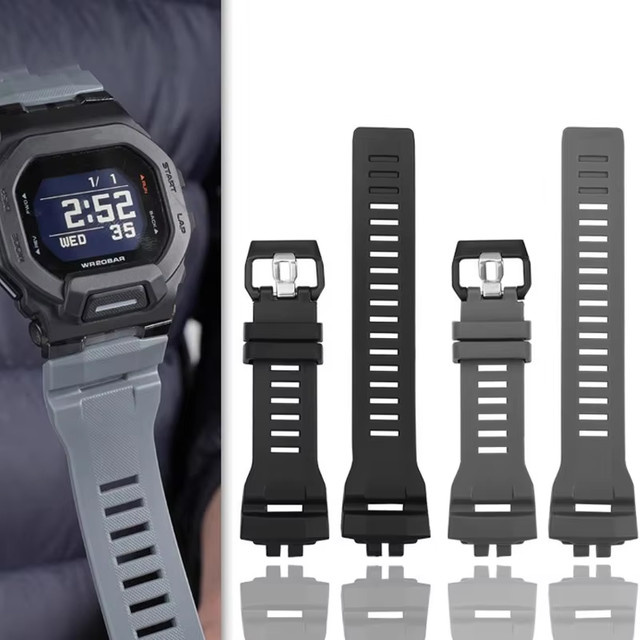 Casio Uhrenarmband, Silikon, Schwarz, Sportarmband - Bild 1