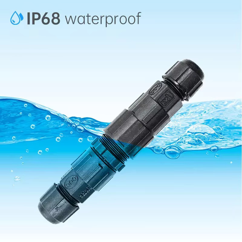 DIVEDEER Wasserdichter M16 Luftfahrtstecker IP68 mit 2 bis 9 Pin für Outdoor-Anwendungen in Schwarz - Bild 2
