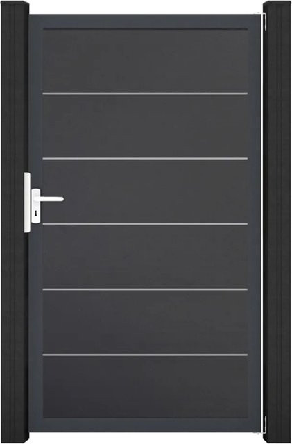 GroJa Tor 1-flg. Basicline Premium Anthrazit B: 100 cm, H: 180 cm - Bild 1