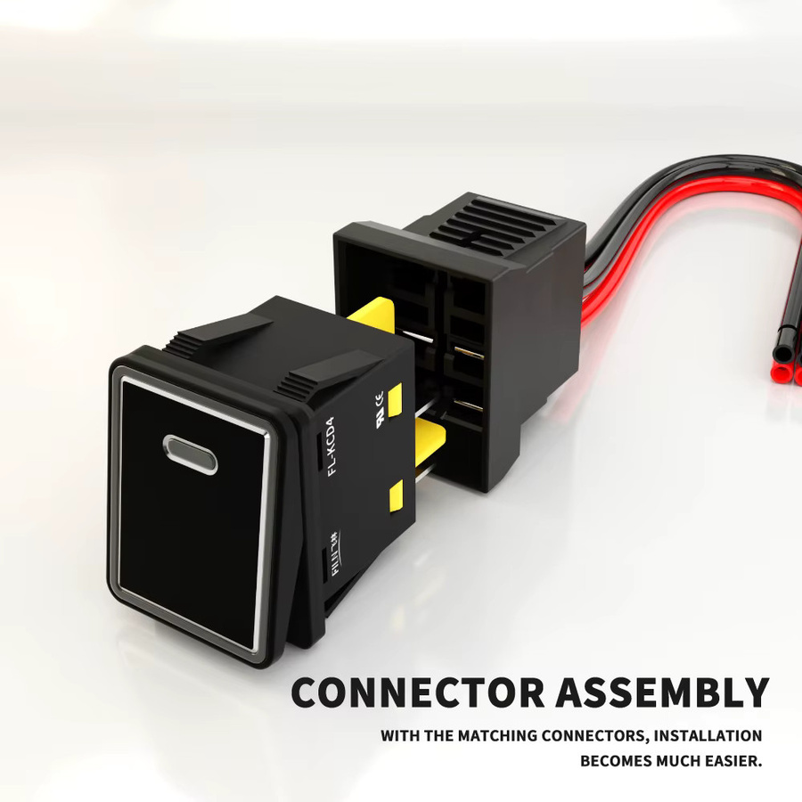 FILN Wasserdichter Wippschalter aus Aluminiumlegierung IP67 für Marine und Automotive, Maße: 30 x 22 mm, Spannung: 12V-24V / 110V / 220V - Bild 3
