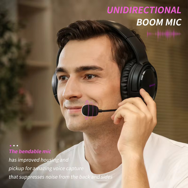 BINNUNE BG02 Kabelgebundene Gaming-Kopfhörer mit Mikrofon für PS5, PS4, Xbox Series X, Xbox One und PC in Schwarz oder Weiß - Bild 3