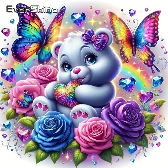 EverShine Bären-Gemälde, Diamant-Stickerei, Tiere, Bunt, Set - Bild 1