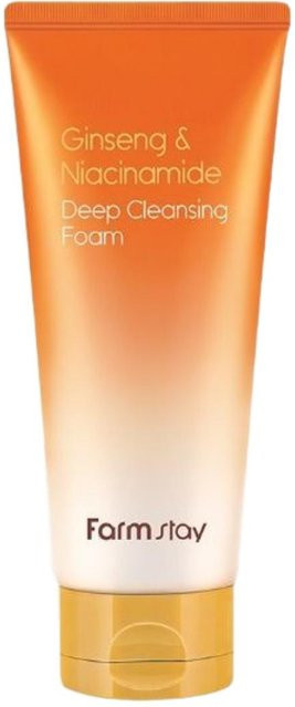 Farmstay Ginseng & Niacinamid Tiefenreinigungsschaum, 180 ml, Trockene Haut - Bild 1