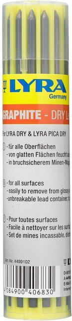 Lyra Ersatz Graphitminen für Baumarker, 12-teilig, Grau, Stärke 2B - Bild 1