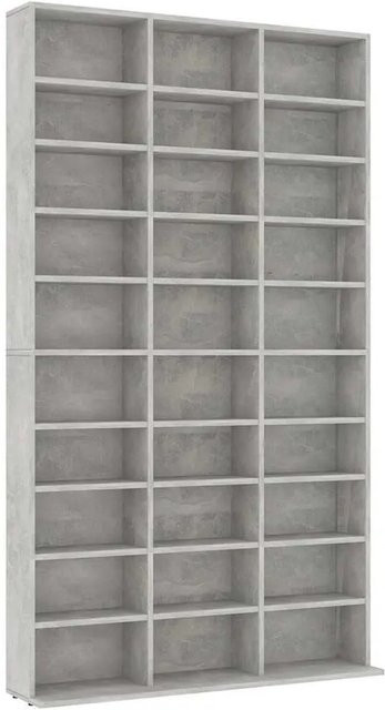 vidaXL CD-Schrank aus Holzwerkstoff in Betongrau, B/T/H: 102 x 16 x 177,5 cm - Bild 1