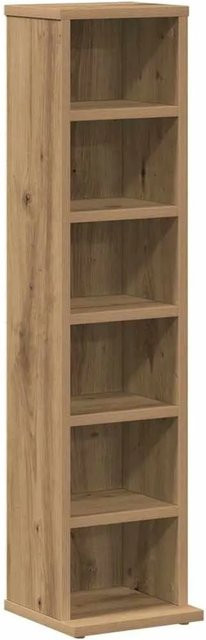 vidaXL CD-Regal in Artisan-Eiche aus Holzwerkstoff, B/T/H: 21 x 20 x 88 cm - Bild 1
