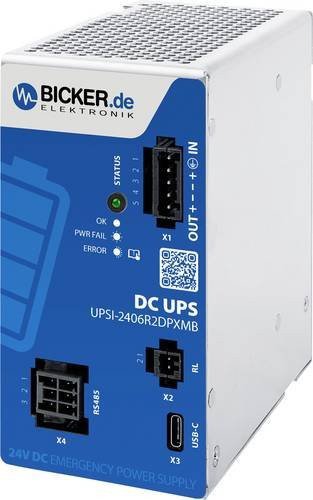 Bicker Elektronik UPSI-2406R2DP3MB Industrielle USV-Anlage mit USB-C Anschluss in Weiß - Bild 1