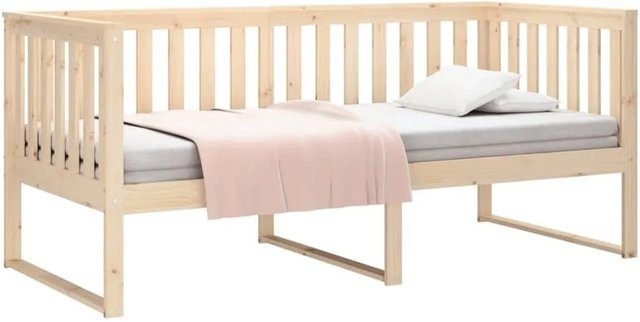 vidaXL Tagesbett aus Massivholz Kiefer in rustikaler Optik ohne Matratze B: 100 cm, T: 200 cm, H: 90 cm - Bild 1
