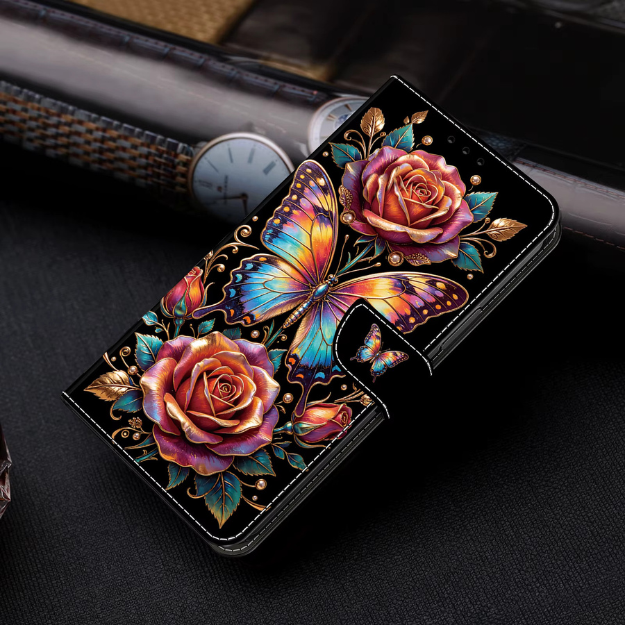 Magnetische Lederhülle für Motorola Moto E15 E14 E13 E20 E30 E40 E22 E22i E32 E32s Edge 30 40 50 60 70 Neo Pro Fusion in Multicolour - Bild 2