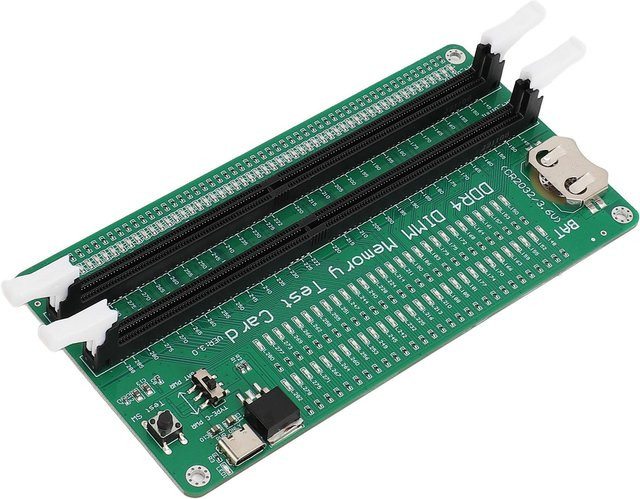 mfySpace DDR4 Speichertester Diagnoseanalysator Testkarte für Desktop-Computer in Schwarz und Grün - Bild 1