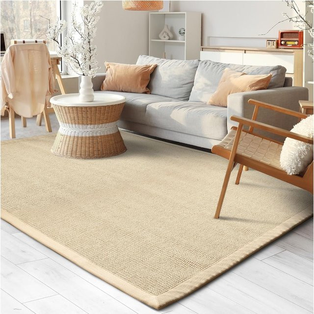 Karat Sisal-Teppich Amazonas in Beige mit Natur-Bordüre - Bild 1