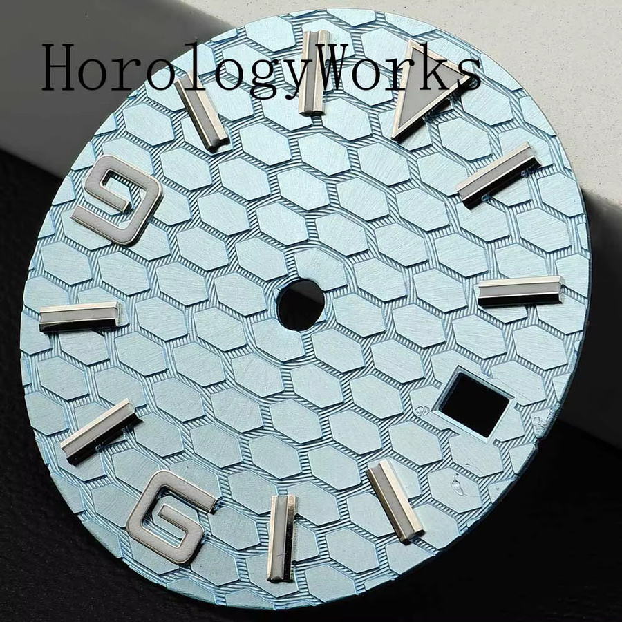 Zifferblatt, 29 mm, Blau, Schwarz, Silber, passend für NH35/NH36 Miyota8205/8215 Uhrwerk - Bild 2