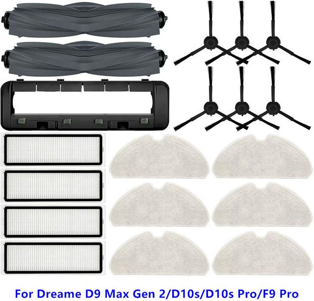 Dreame Zubehör-Set mit Wassertank, HEPA-Filter, Hauptbürste, Abdeckung, Mopp-Tuch und Seitenbürsten für D9 Max Gen 2, D10s, D10s Pro und F9 Pro Staubsauger - Bild 1