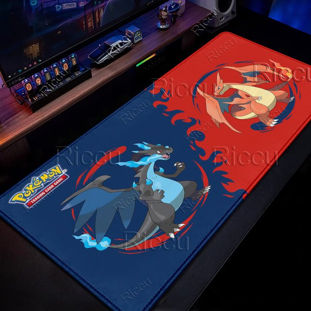 Potdemiel Gaming-Mauspad Pokemon Charizard XXL in Multicolour als Schreibtischunterlage für Computer und Tastatur - Bild 1