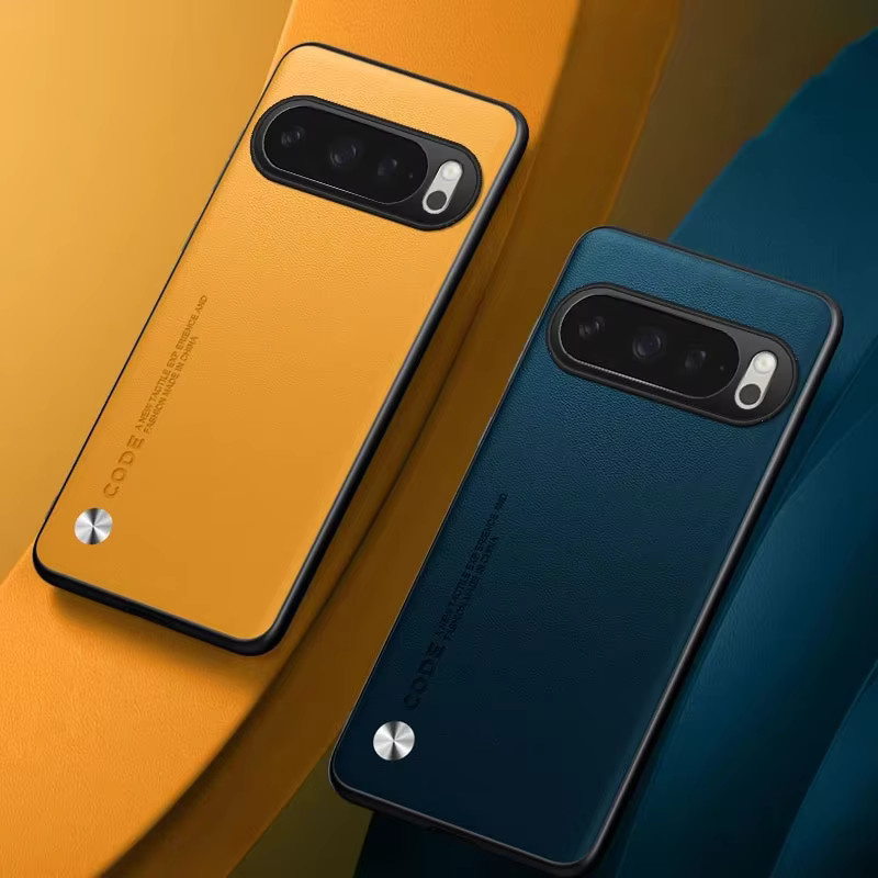 EUCAGR PU-Lederhülle mit Silikon-Rückseite für Google Pixel 10A, Pixel 10 Pro XL und Google Pixel 11 Pro XL in Schwarz und Orange - Bild 2